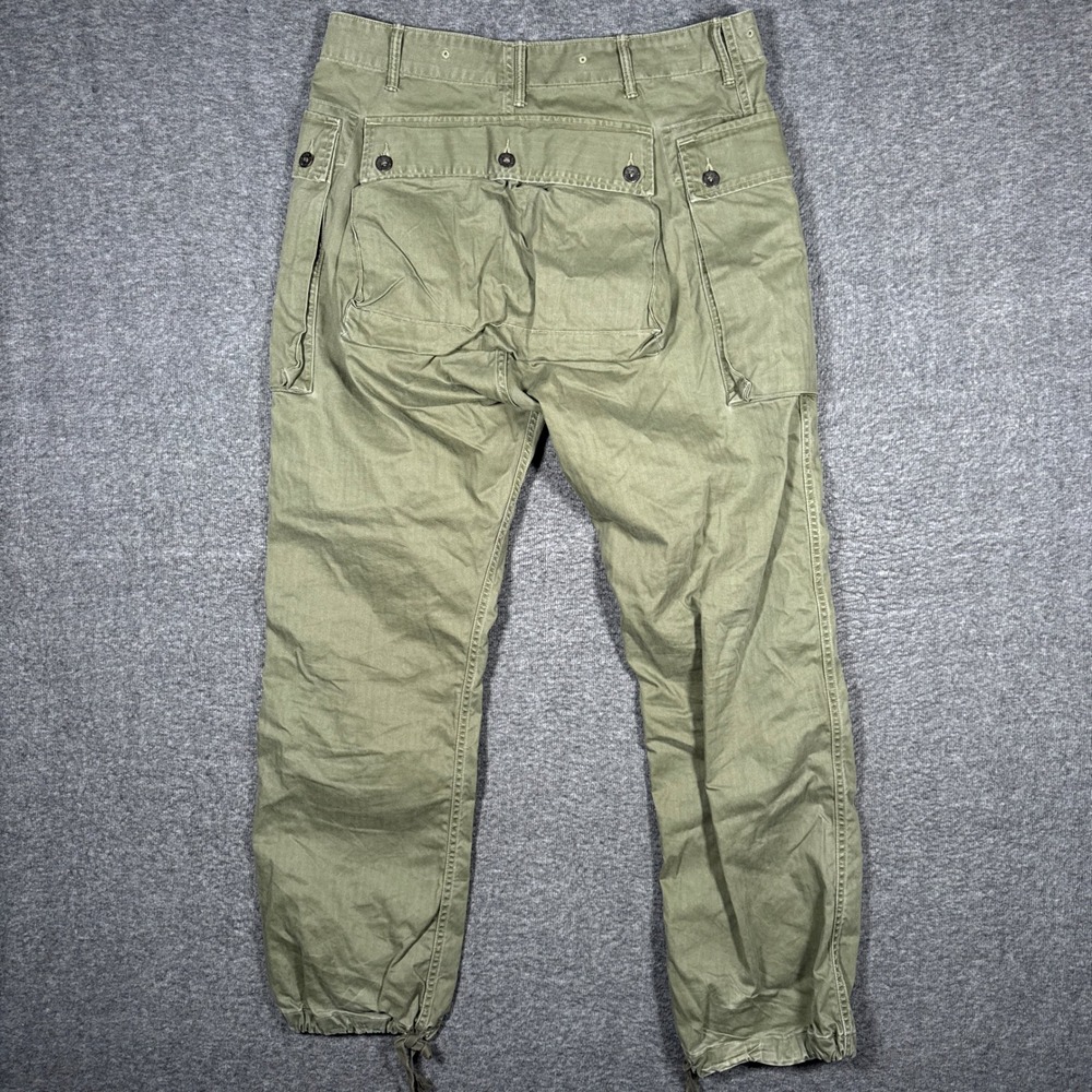 RRL Ralph Lauren Pants Men 33x32 Green Military Paratroop Field Cargo P44 Monkey - Picture 12 of 13